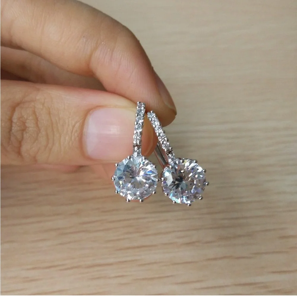 Elegant 925 Silver Earrings- new